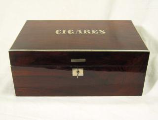 Rosewood cigars box.