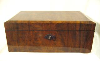 Biedermeier Walnut Sewing Box.