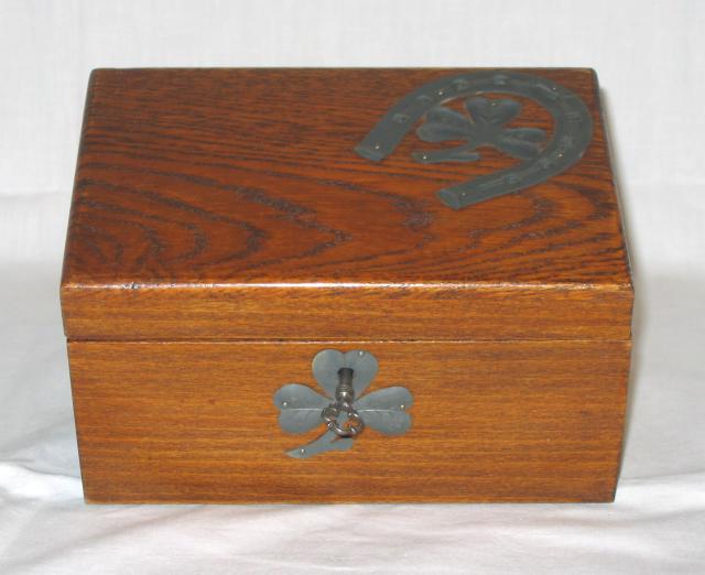 Jugendstil "Good Luck" Oak Box.