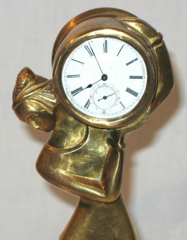 A.G. Bunge Art Deco Bronce Clock.