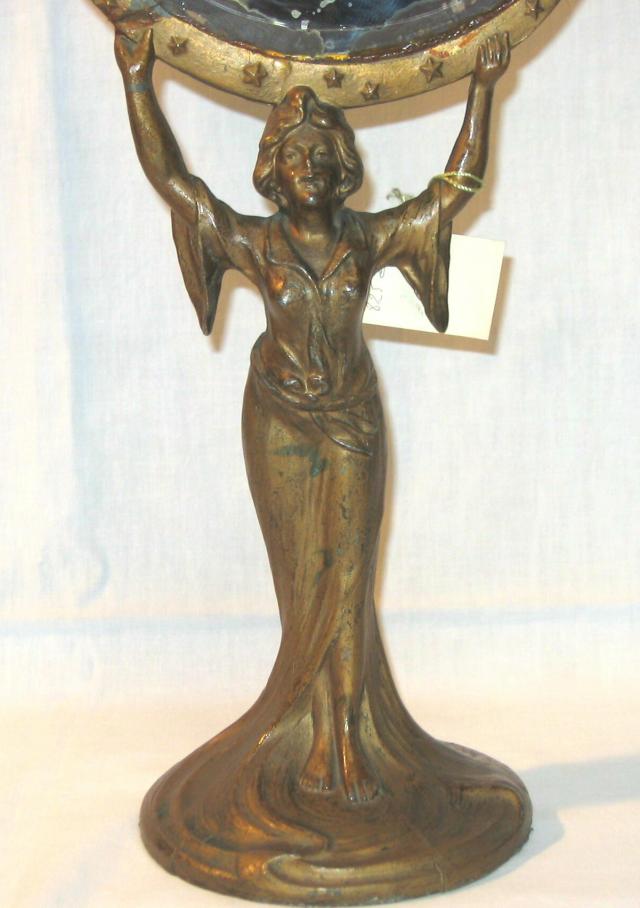 Jugendstil Maiden Figure with Mirror.