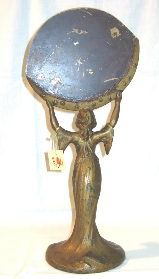 Jugendstil Maiden Figure with Mirror.