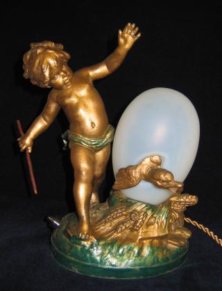 L. Moreau, Figural Lamp.