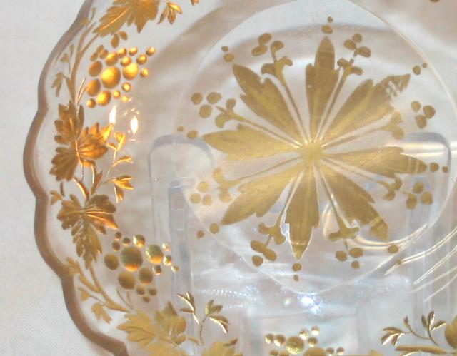 Gilded and Cut Glass Austrian Empire Dishes.