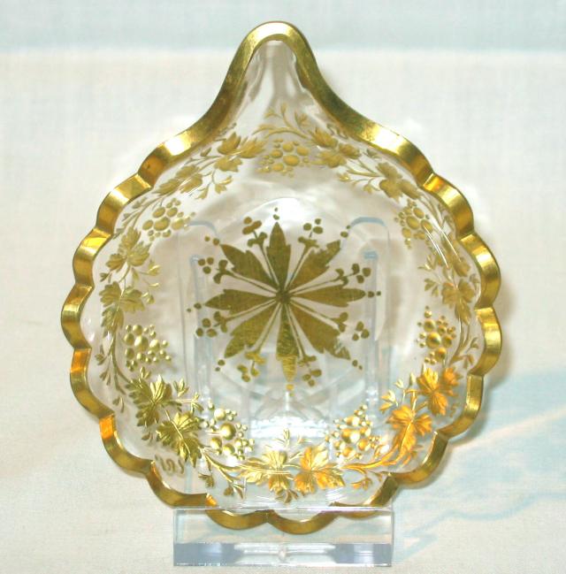 Gilded and Cut Glass Austrian Empire Dishes.