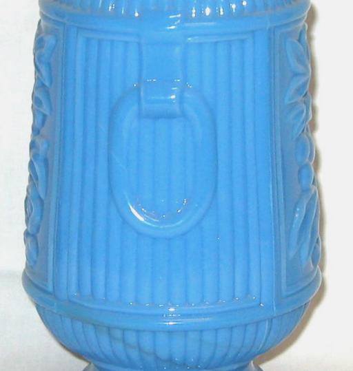 Late Biedermeier Blue Opaline Vase.