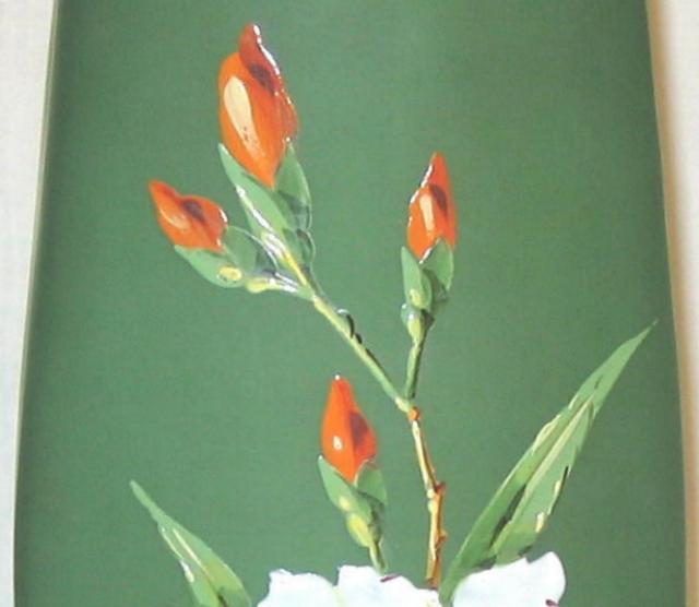 French Art Nouveau Enamelled Vase.