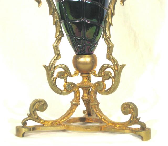 Pallme Koenig Vase in a bronze stand.