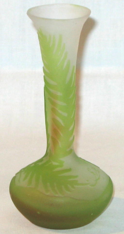 Emile Gallé Ferns Pattern Vase.