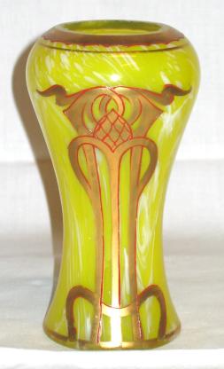 Moser Jugendstil Enamelled Vase.