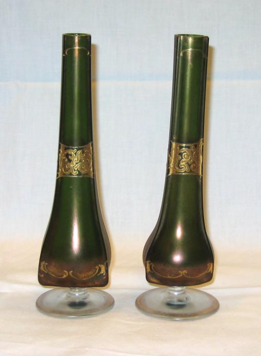 Pair of French green Vases