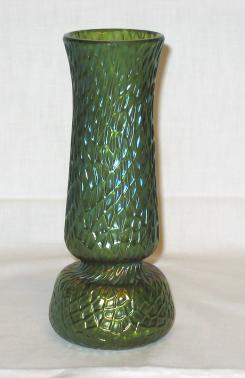 Kralik Green Martelé Jugendstil Vase.