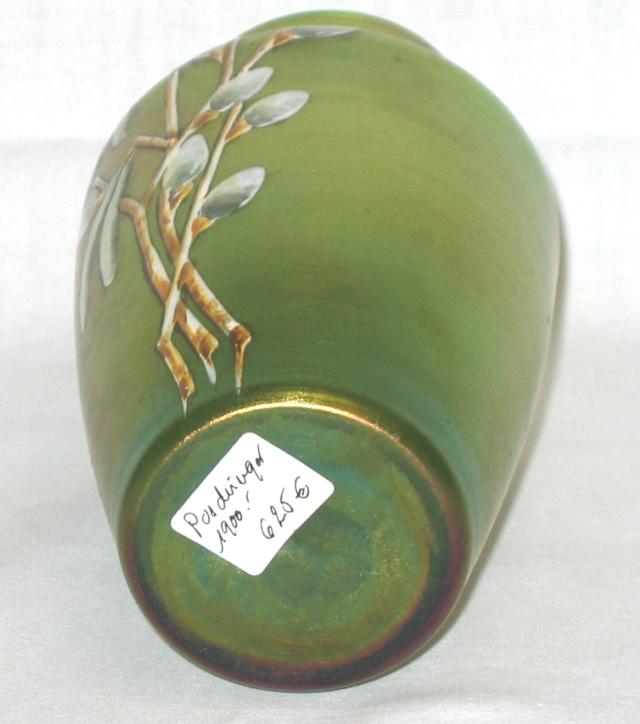 Jugendstil Poschinger Enameled Vase.