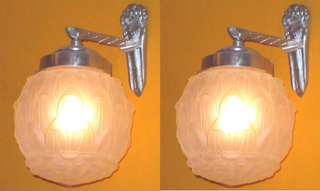 French Art Deco Wall Sconces.