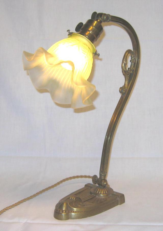 Belgian Art Nouveau Table Lamp.