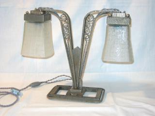 Pair of Daum Nancy Art Deco Table lamps.