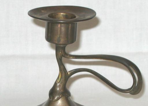 Jugendstil Bronze Candle-Holder