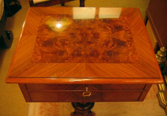 Caucasian Walnut sewing Table.