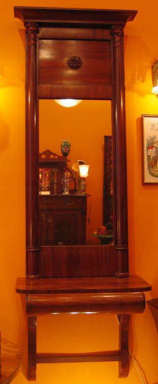 Biedermeier Mahogany Mirror