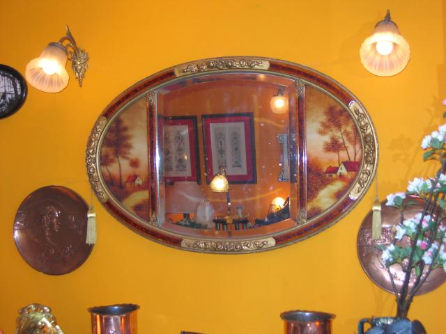 Art Deco Mirror with Landscapes.