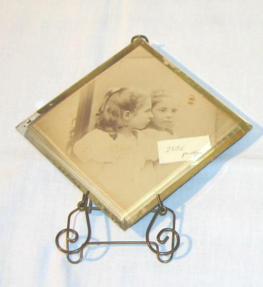 Pair of Glass and Brass Pictures Frames.