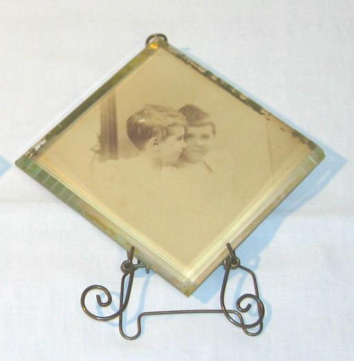 Pair of Glass and Brass Pictures Frames.