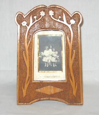 Jugendstil Carved Wood Pictures Frame.